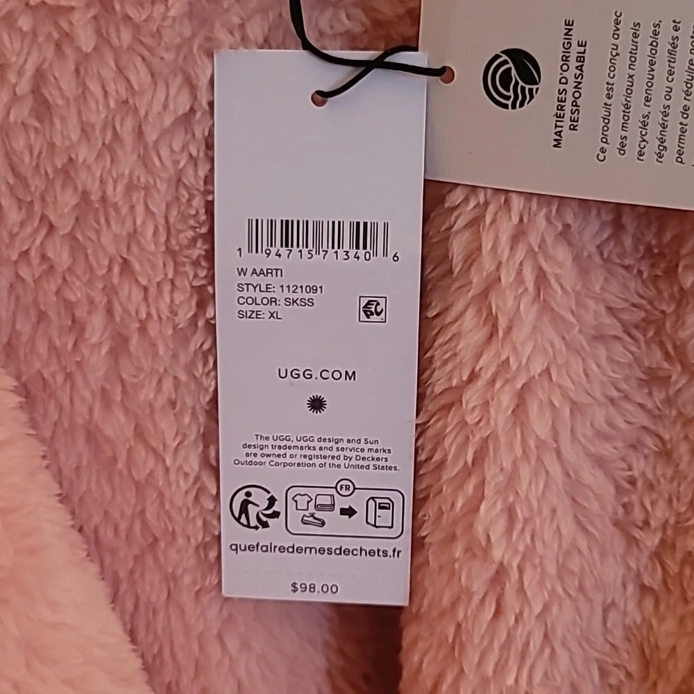 UGG NWT Extra Warmth Comfy Cuddly Plush Fleece Robe - Picture 7 of 9